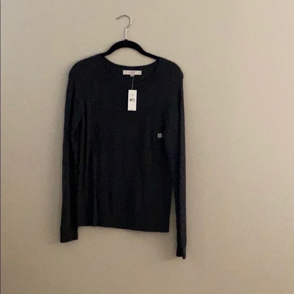 Loft grey cabin knit sweater